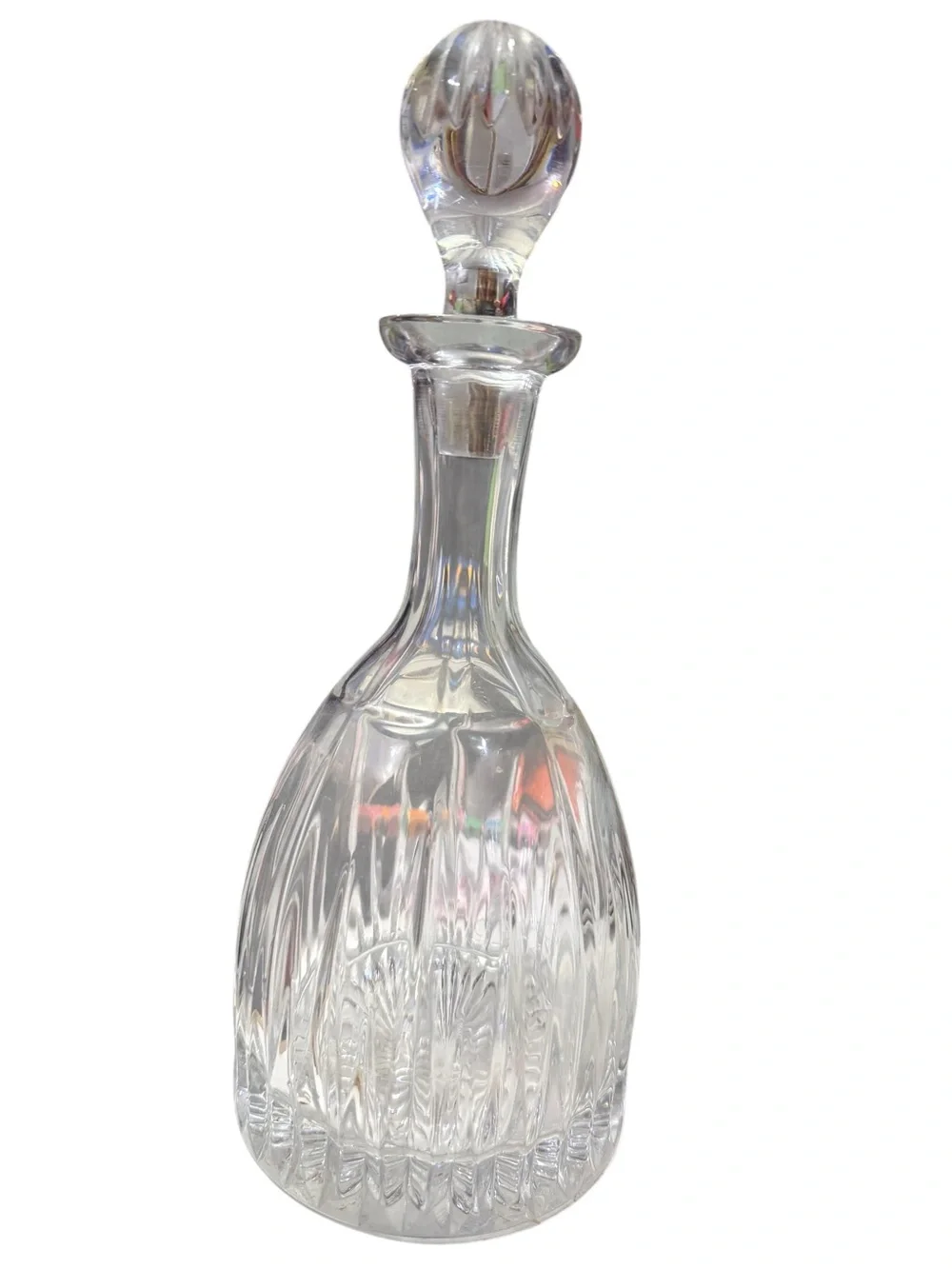Clear Crystal Glass Decanter with Stopper - Clear